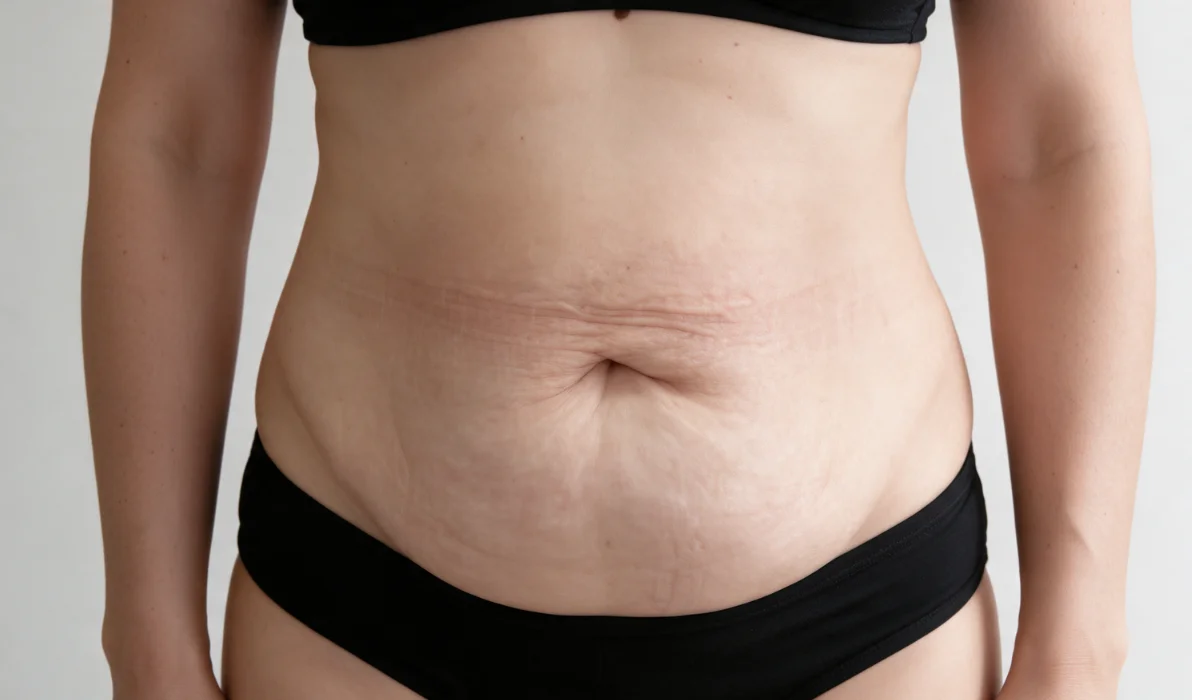 Antes del tratamiento de abdominoplastia 3