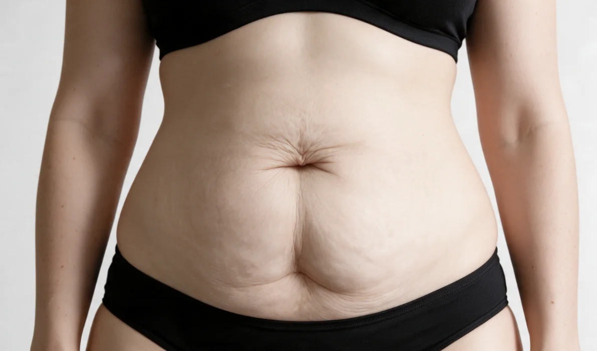 Antes del tratamiento de abdominoplastia 1