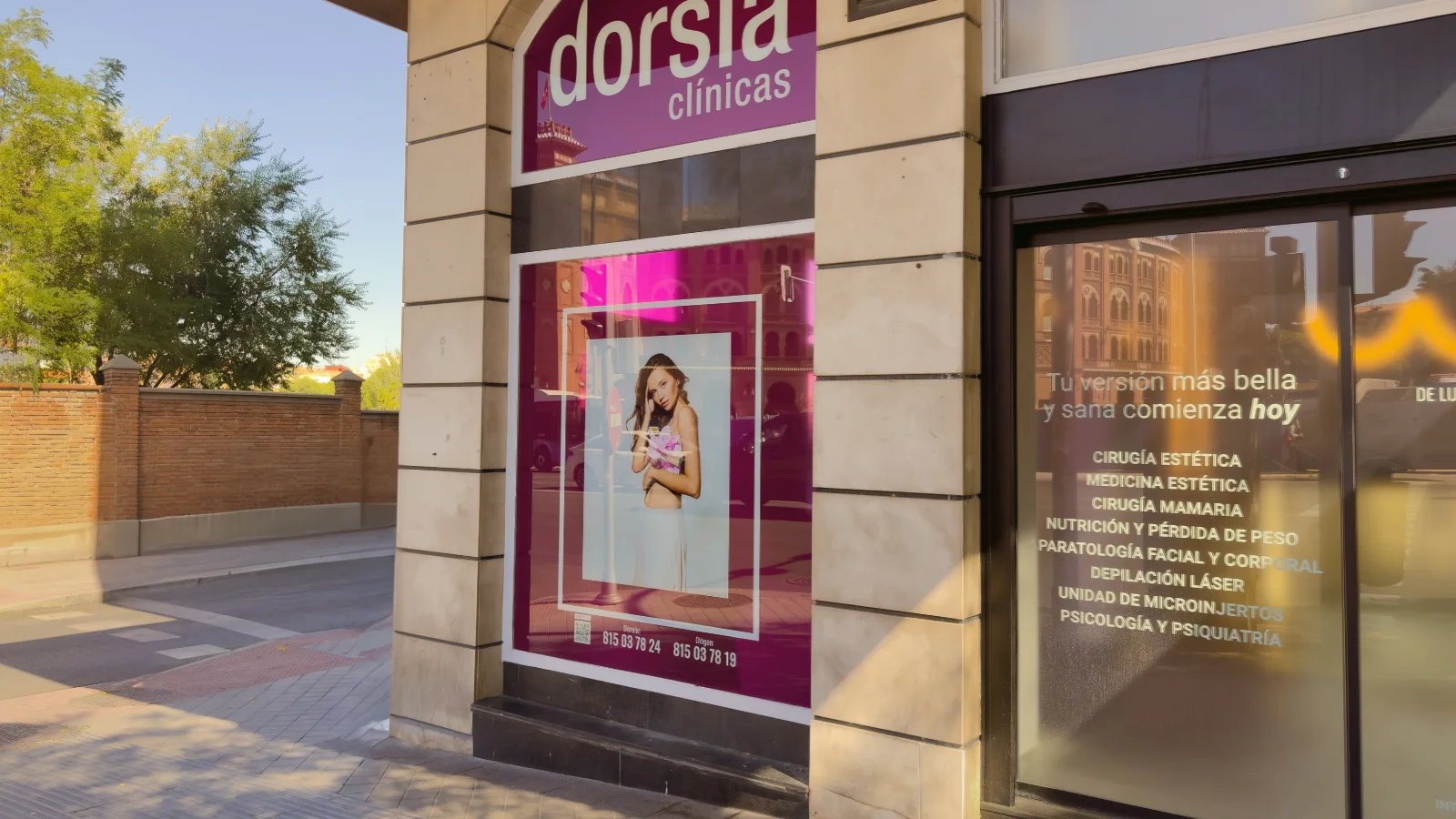 Recepción de clínica Dorsia